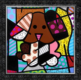 BROWN DOG -  Mixed Media Original