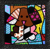 BROWN DOG -  Mixed Media Original