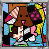 BROWN DOG -  Mixed Media Original