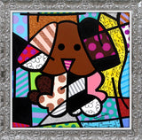BROWN DOG -  Mixed Media Original