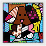 BROWN DOG -  Mixed Media Original