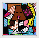 BROWN DOG -  Mixed Media Original
