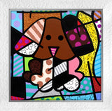 BROWN DOG -  Mixed Media Original