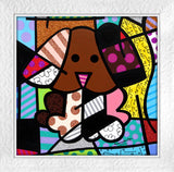 BROWN DOG -  Mixed Media Original