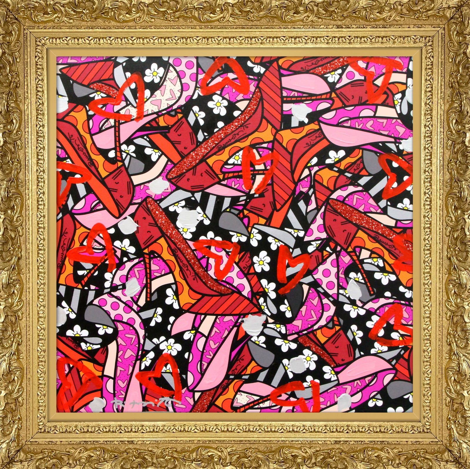 MANY HEELS -  Mixed Media Original