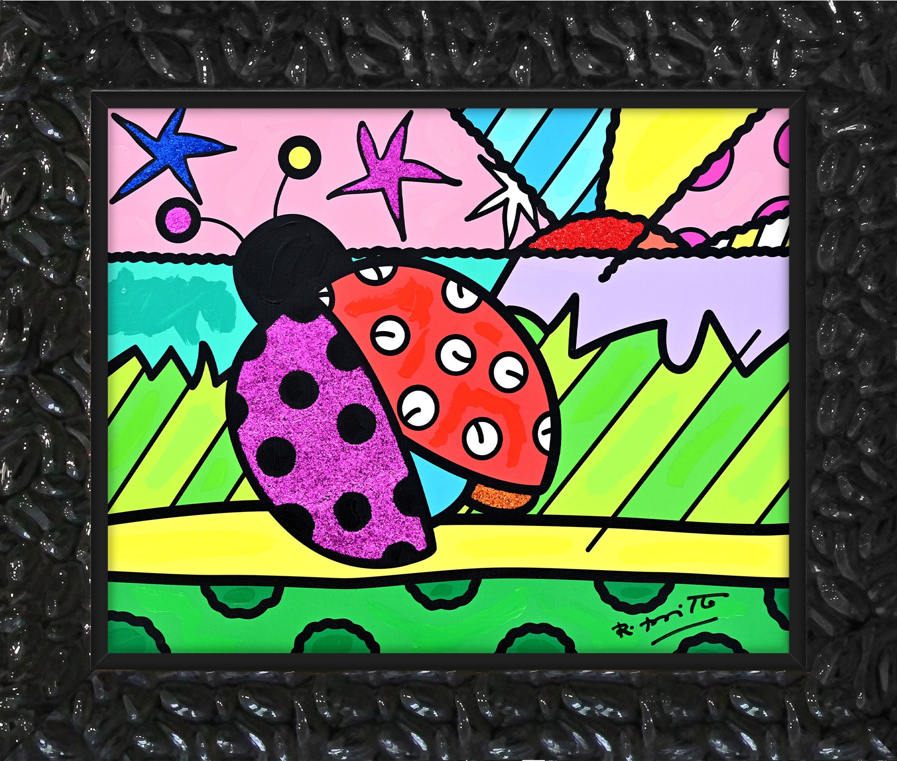 Ladybug Ladybugs Red Metal License Plate Frame – Fits USA/Canada Standard Plates – Model FRCUSANML0070