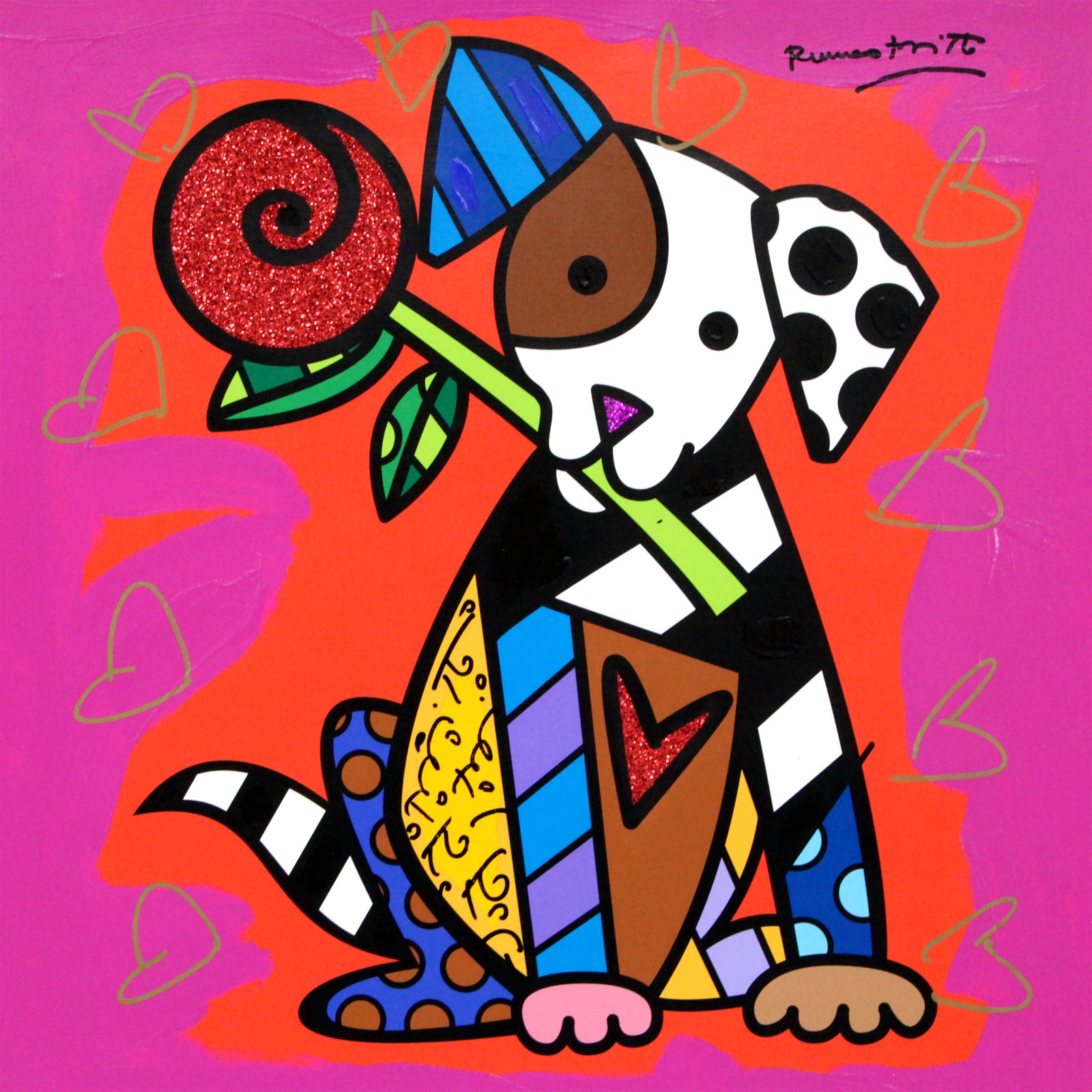 PUPPY LOVE - Mixed Media Original