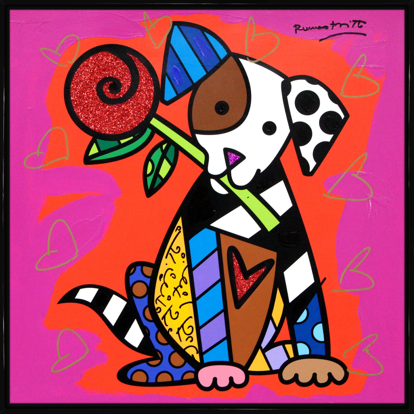 PUPPY LOVE - Mixed Media Original