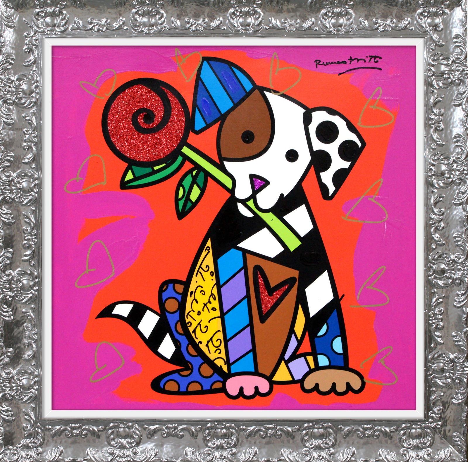 PUPPY LOVE - Mixed Media Original