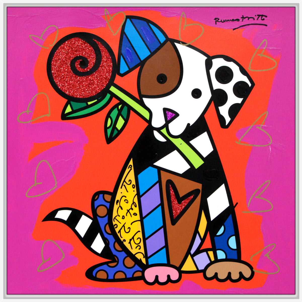 PUPPY LOVE - Mixed Media Original