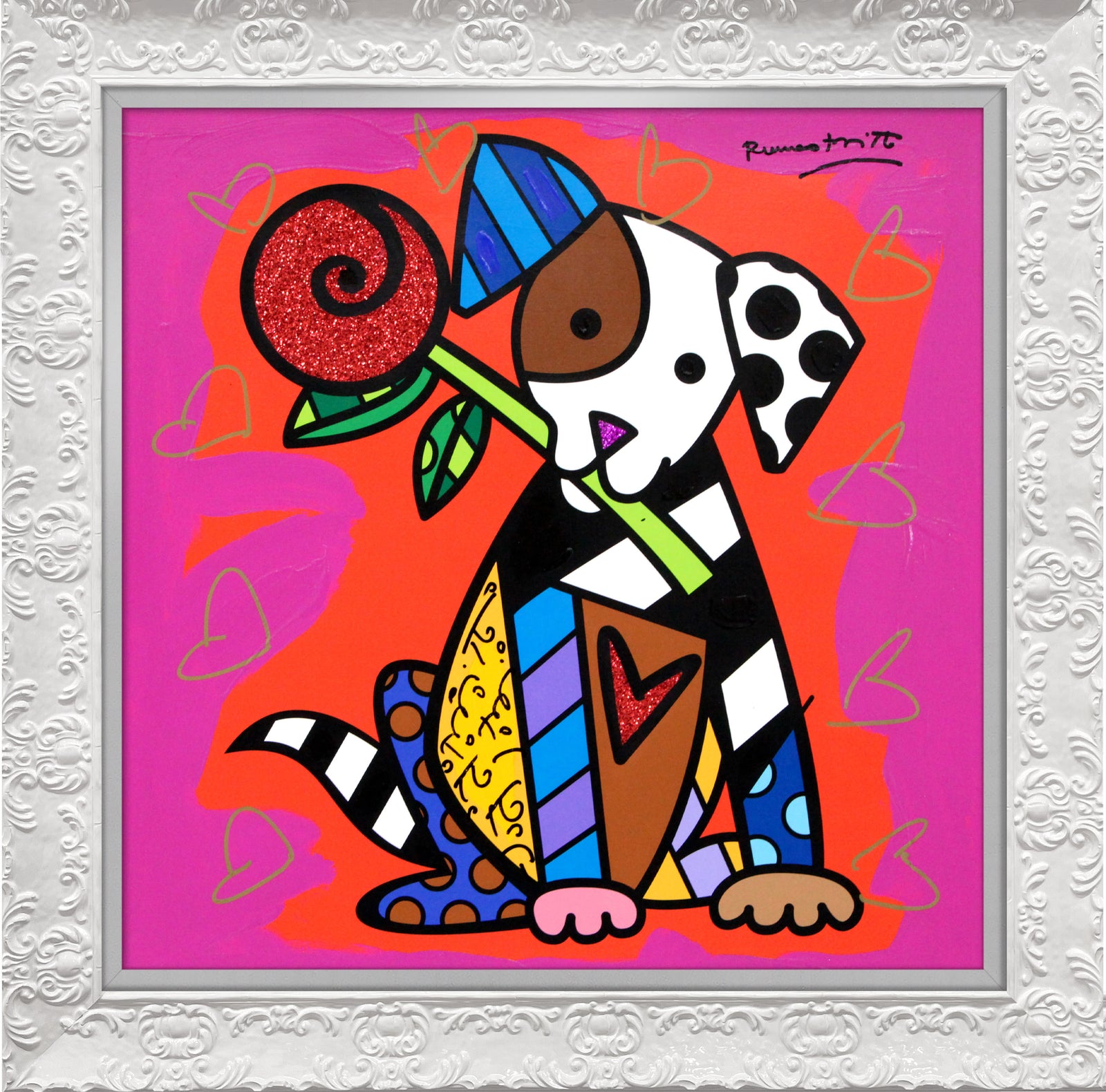 PUPPY LOVE - Mixed Media Original