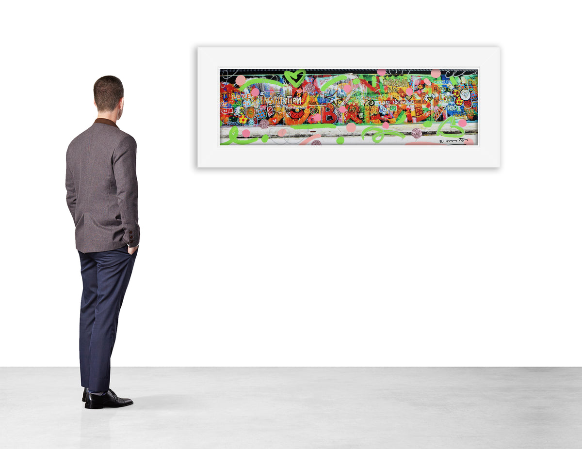 studio mixed media original  artistic colorful design collectible