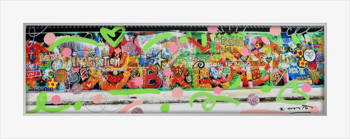 Romero Britto studio mixed media original  colorful pop art design