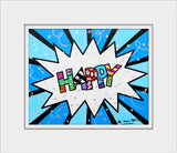 HAPPY (WORD) -  Mixed Media Original