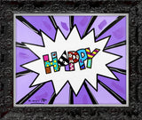 HAPPY (WORD) -  Mixed Media Original