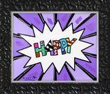 HAPPY (WORD) -  Mixed Media Original