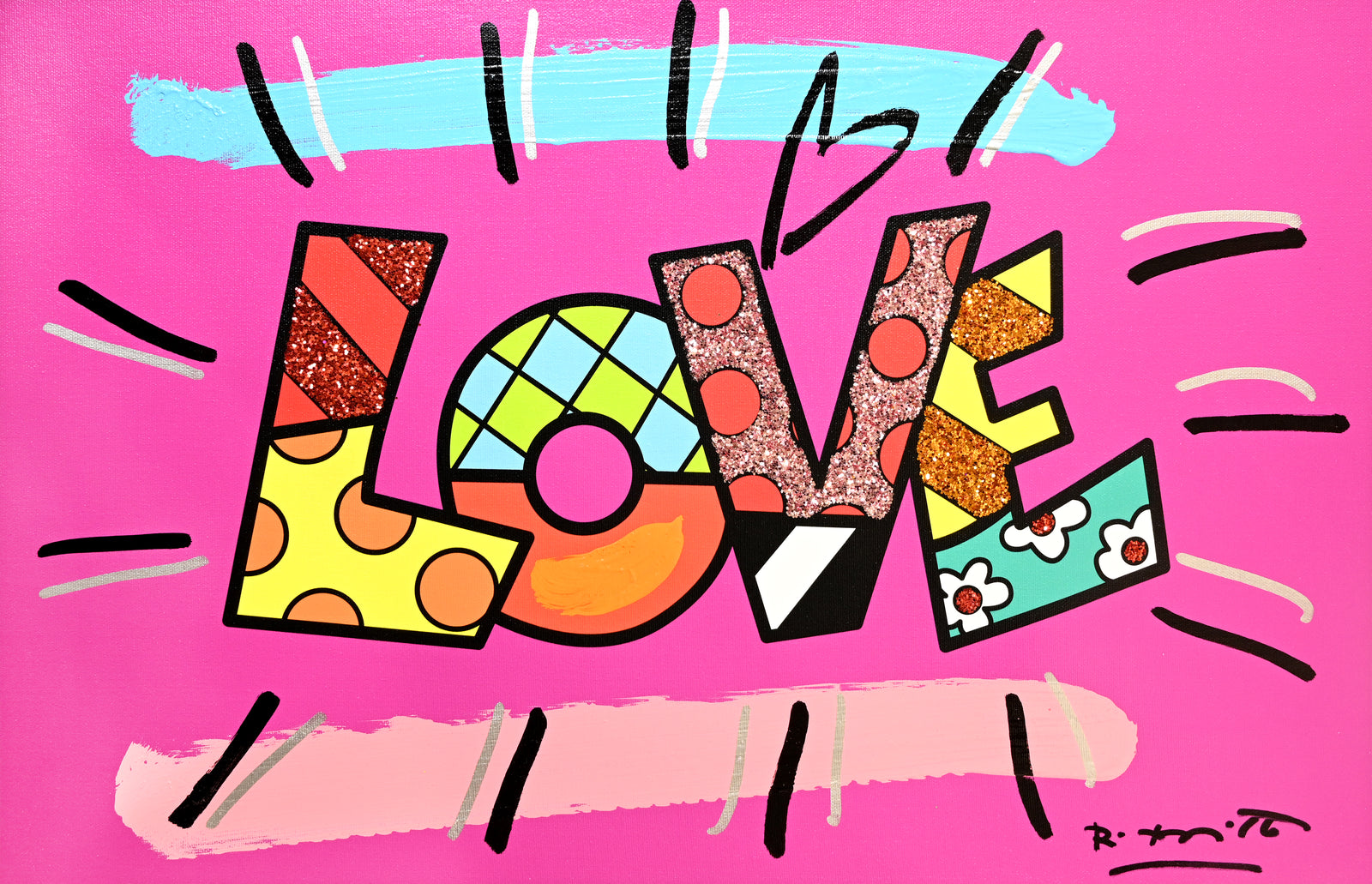 LOVE (WORD) -  Mixed Media Original