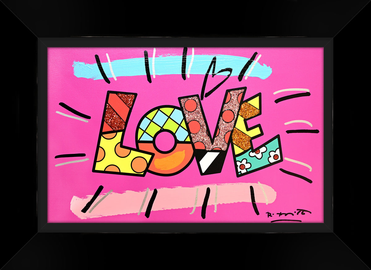 LOVE (WORD) -  Mixed Media Original