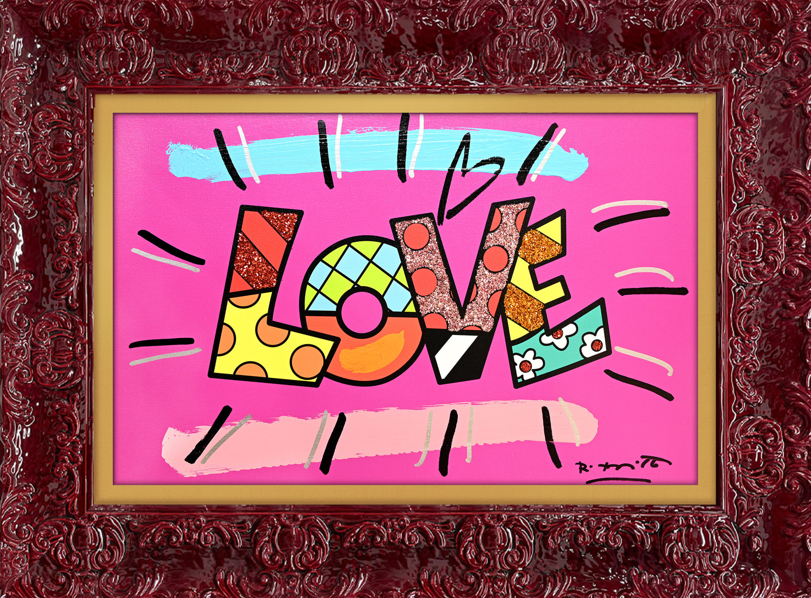LOVE (WORD) -  Mixed Media Original