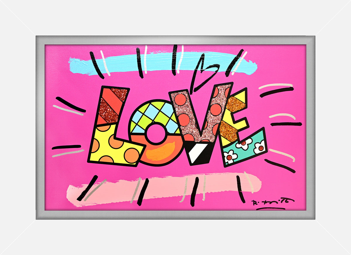 LOVE (WORD) -  Mixed Media Original