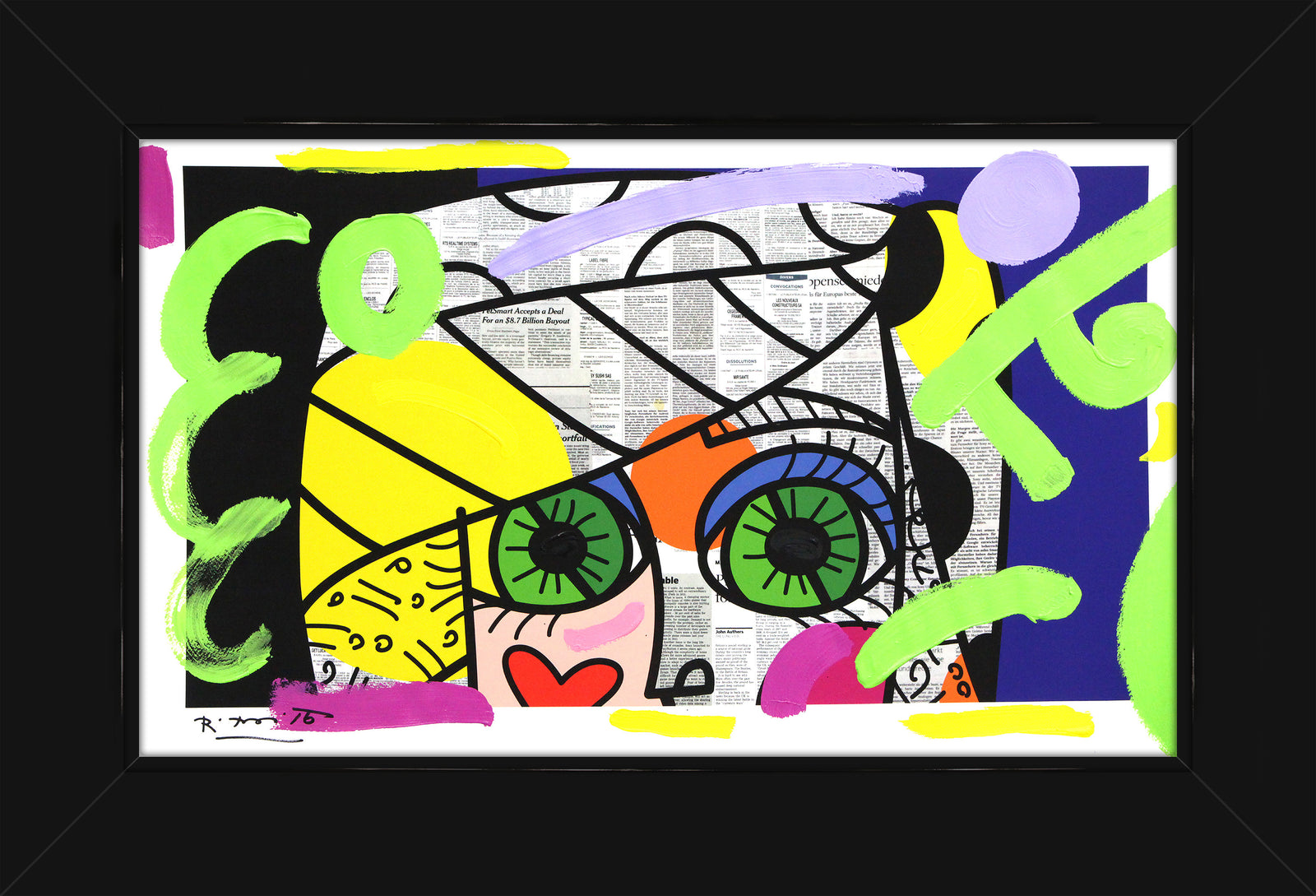 Green Eyes - Mixed Media Original