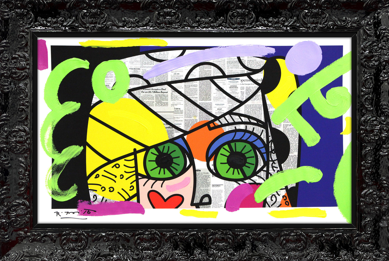 Green Eyes - Mixed Media Original