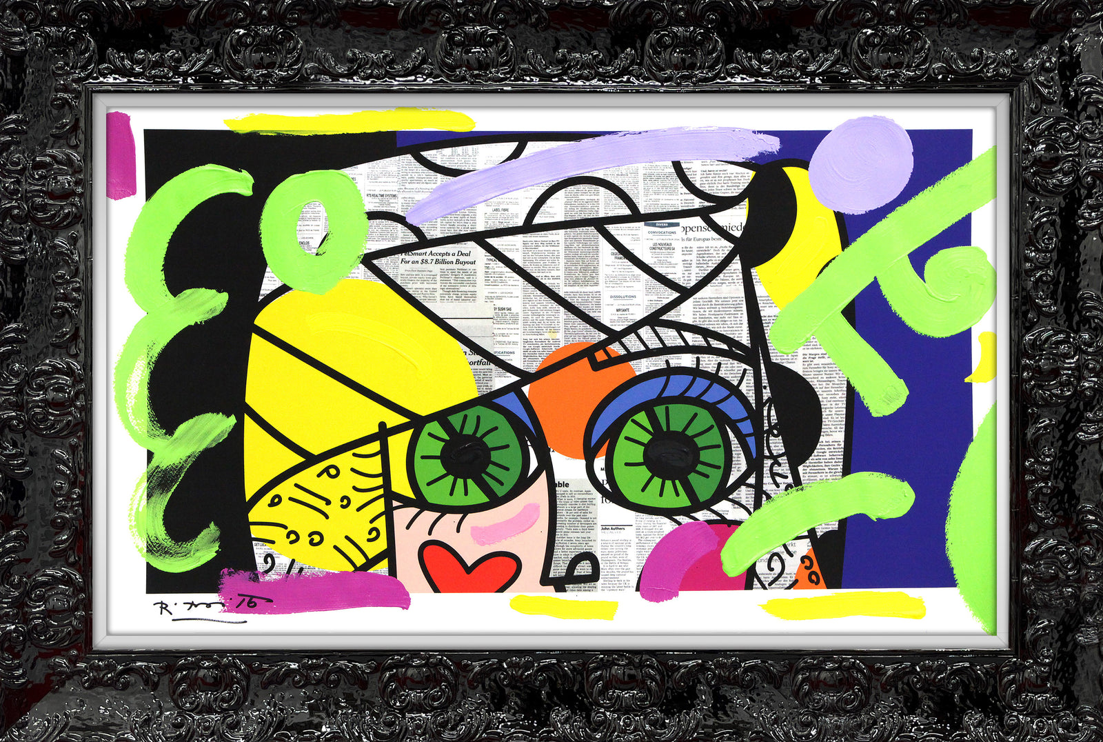 Green Eyes - Mixed Media Original