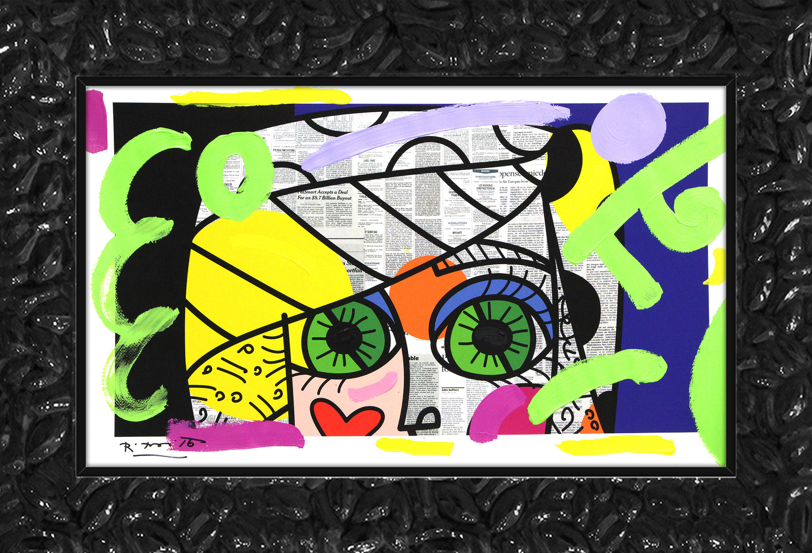 Green Eyes - Mixed Media Original