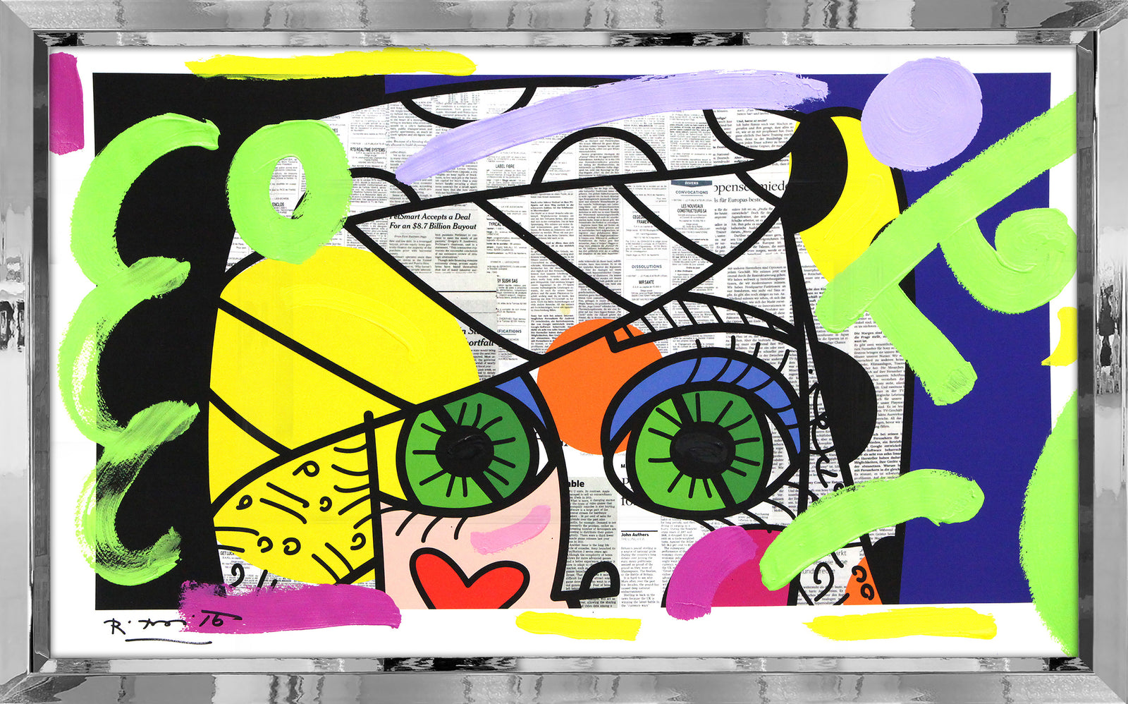 Green Eyes - Mixed Media Original