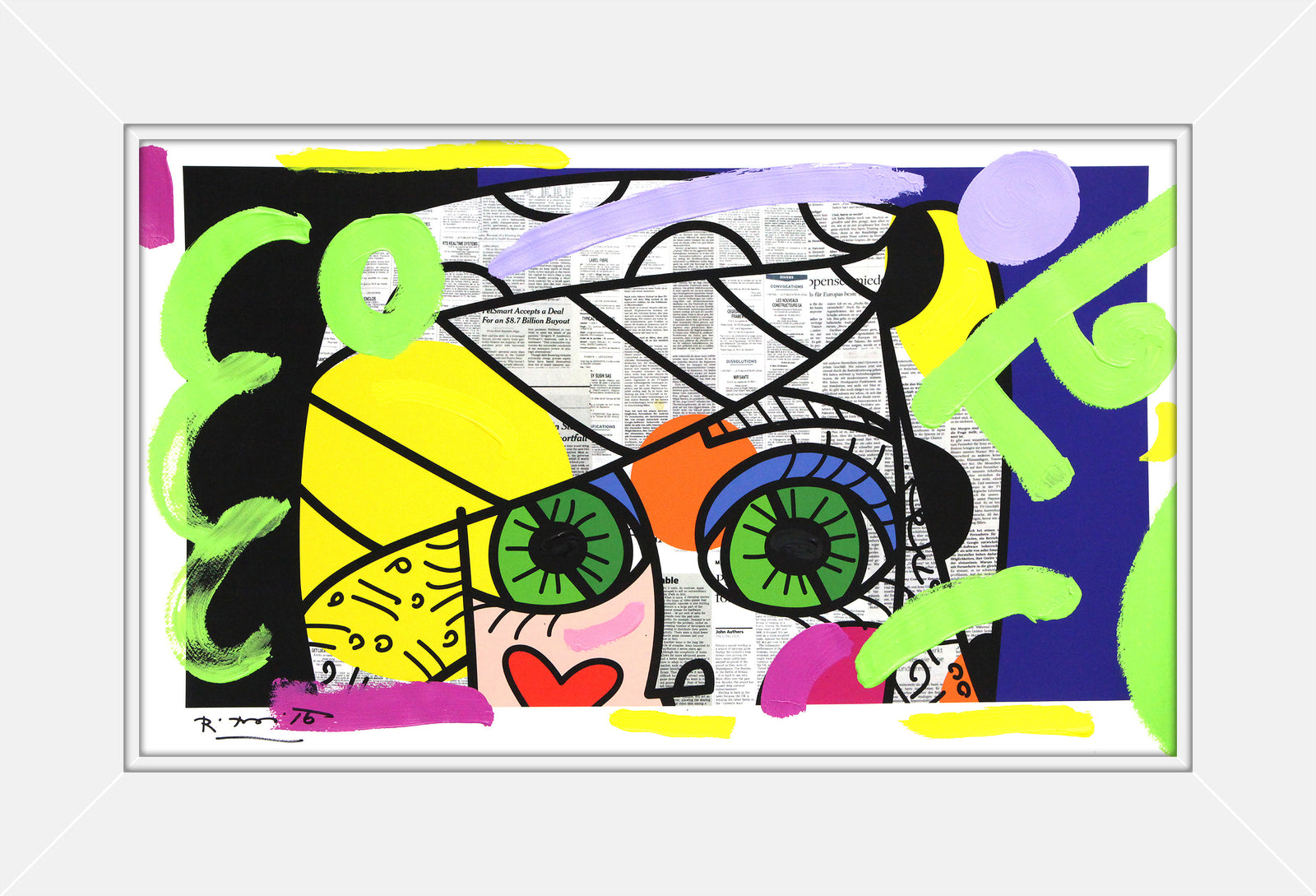 Green Eyes - Mixed Media Original