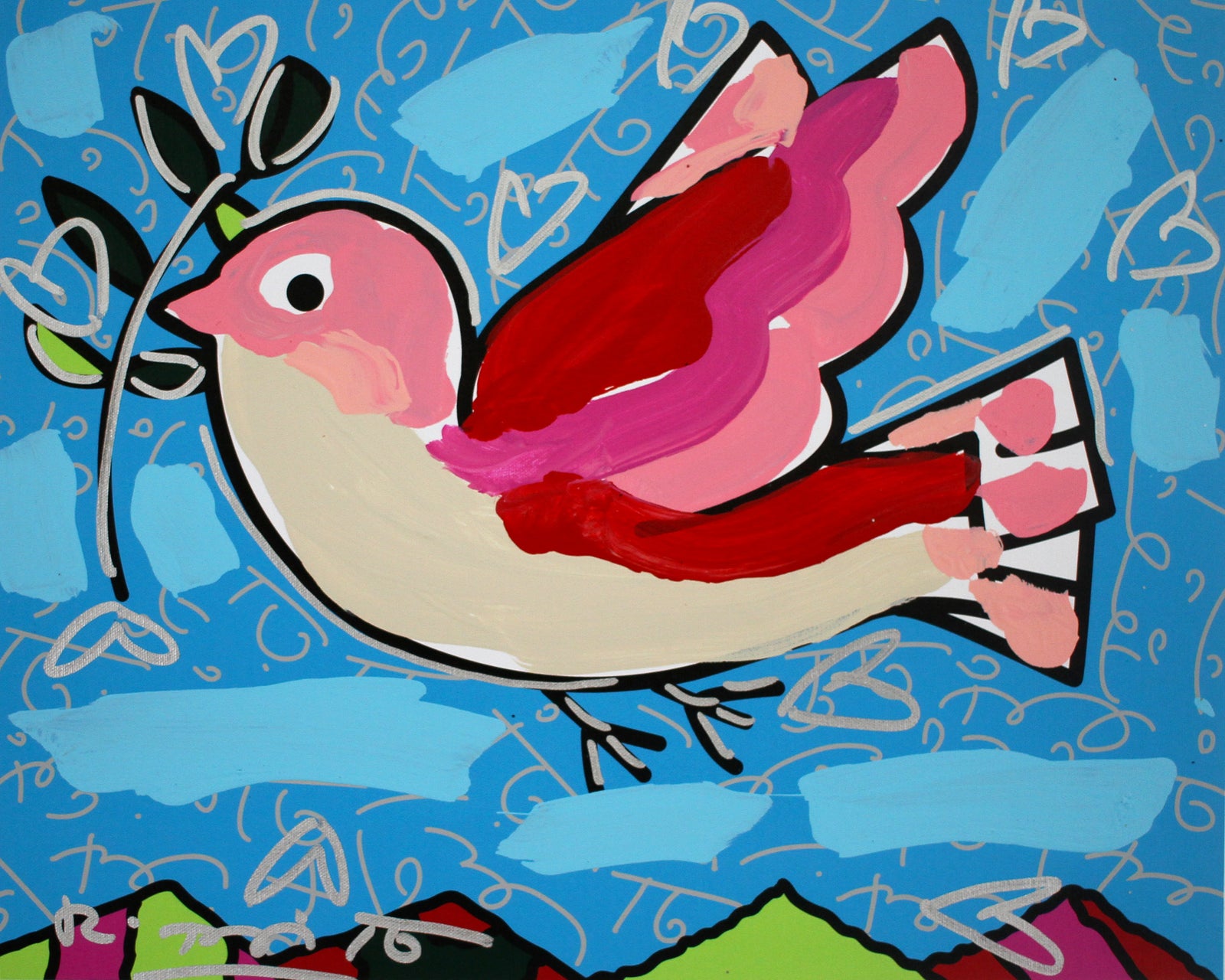 PEACE -  Mixed Media Original