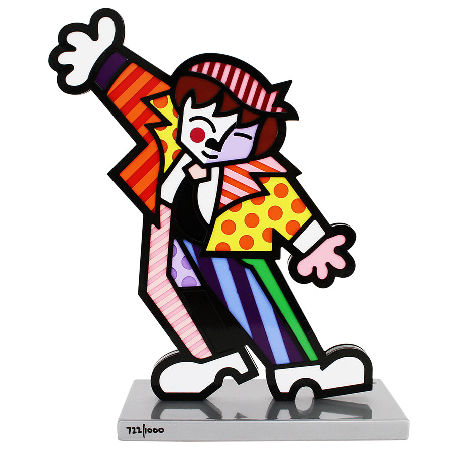 DANCING BOY - Silver Base Sculpture