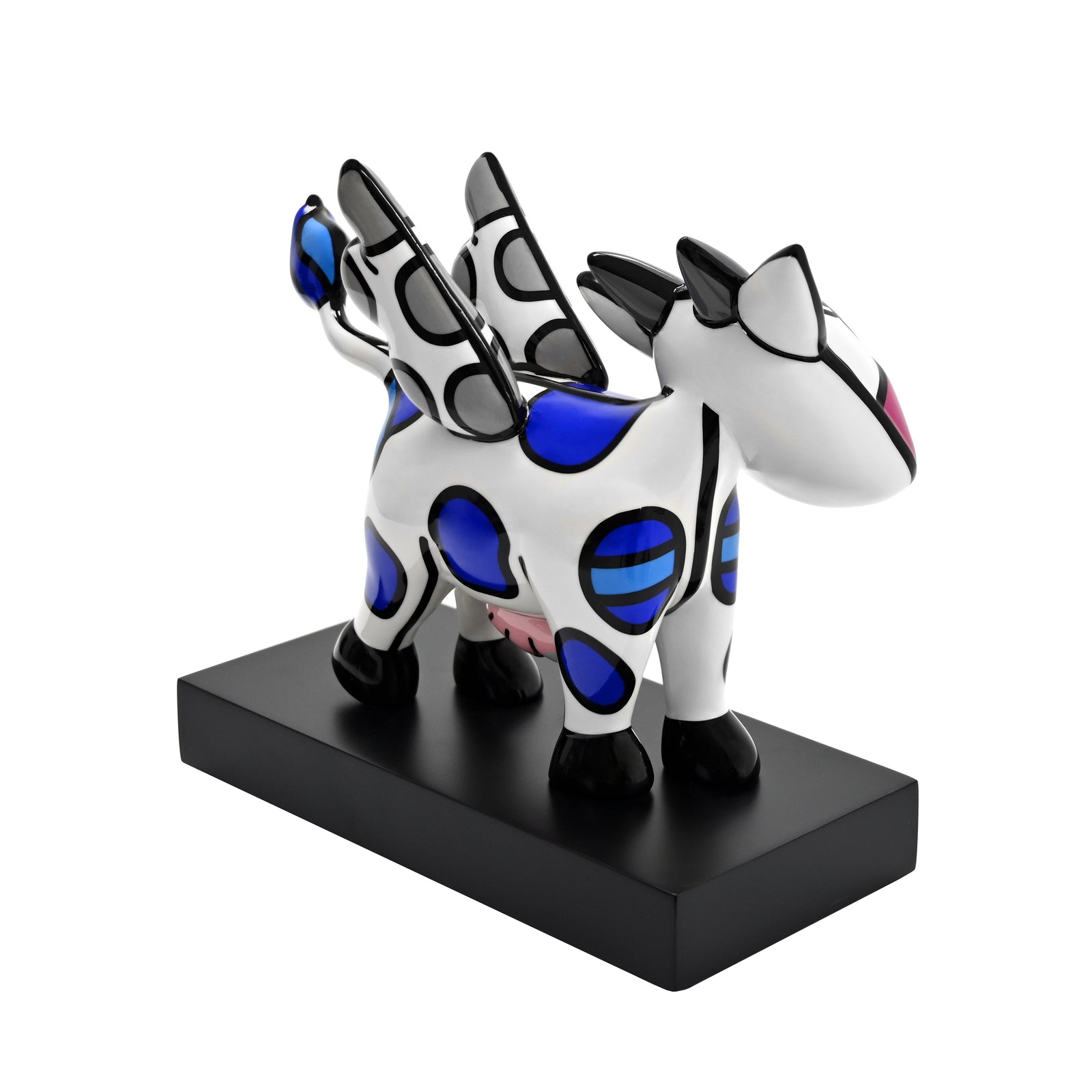 modern pop art flying cow fine porcelain  vibrant home decor