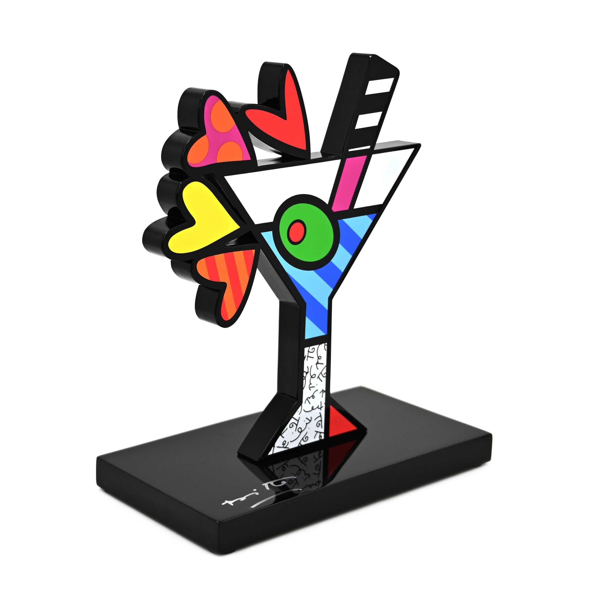 Martini (Black Base) Fine Art Sculpture – Limited Edition Hand
