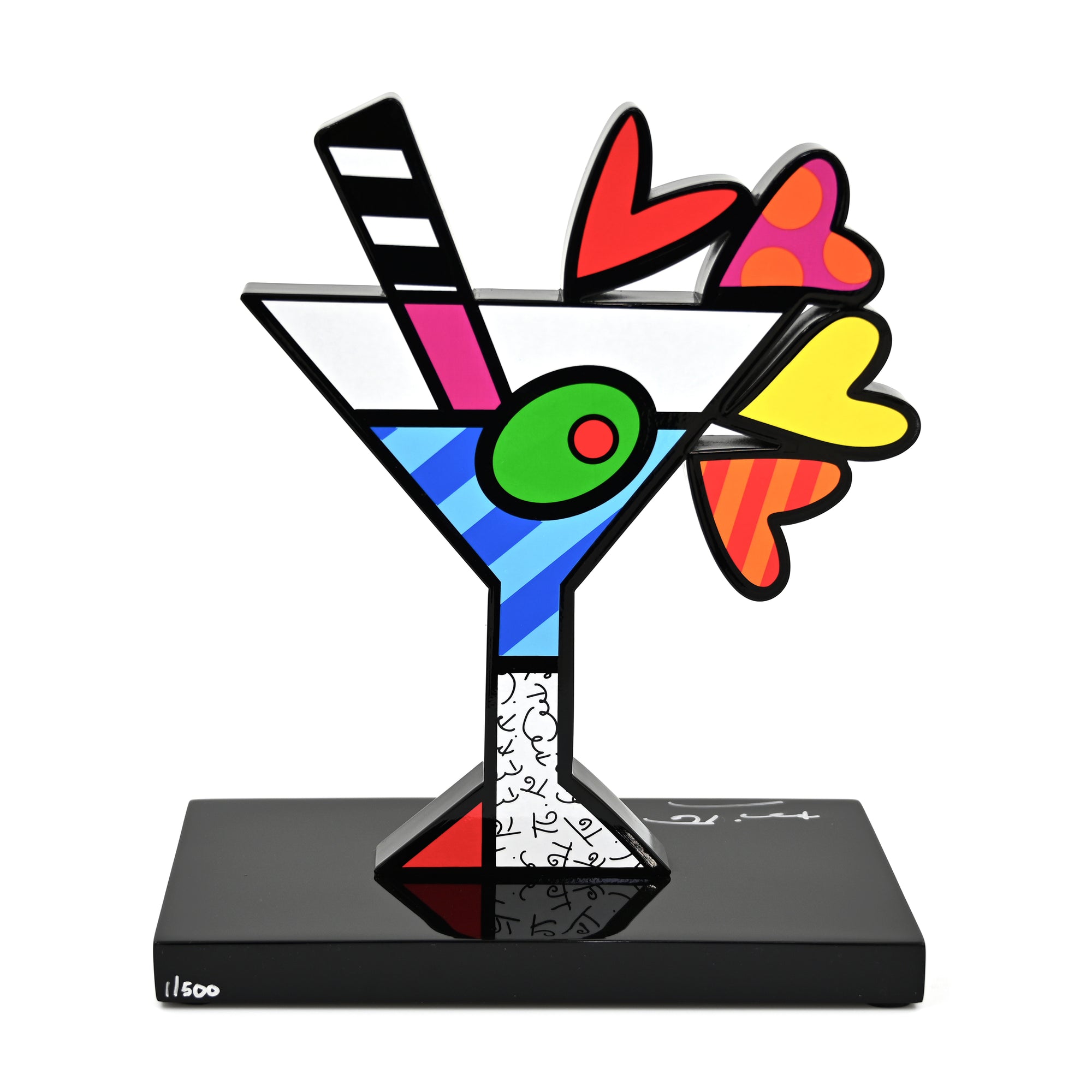Martini (Black Base) Fine Art Sculpture – Limited Edition Hand