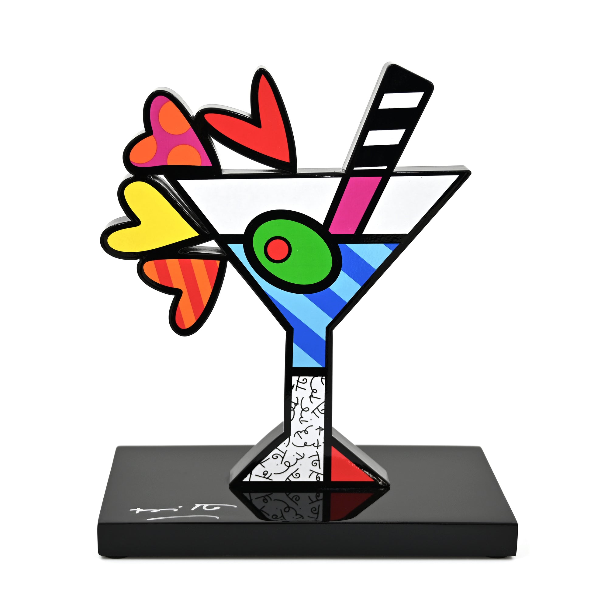 Martini (Black Base) Fine Art Sculpture – Limited Edition Hand