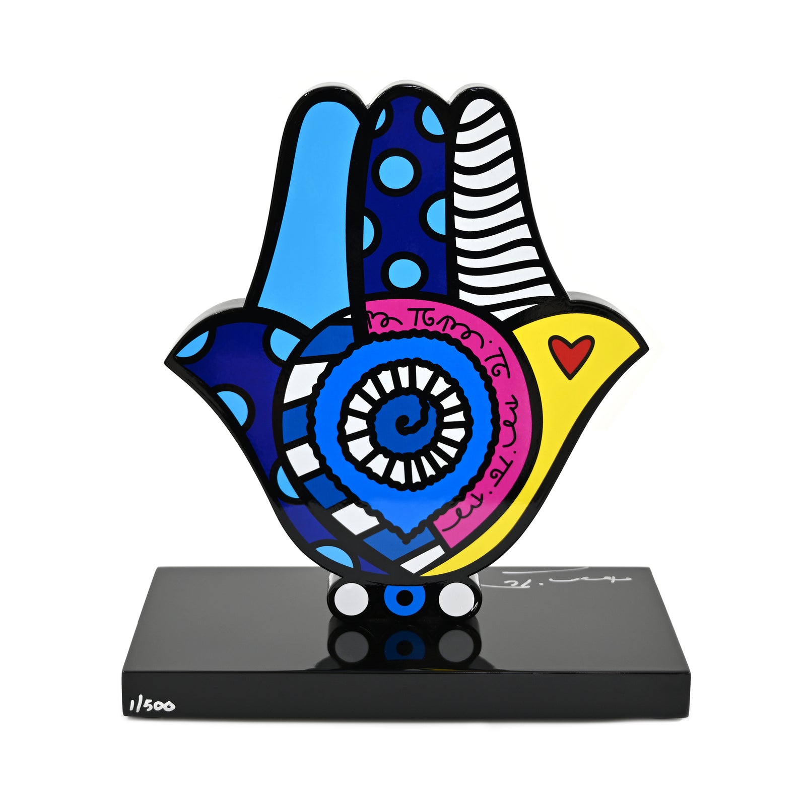 modern pop art hamsa black base limited edition  vibrant home decor