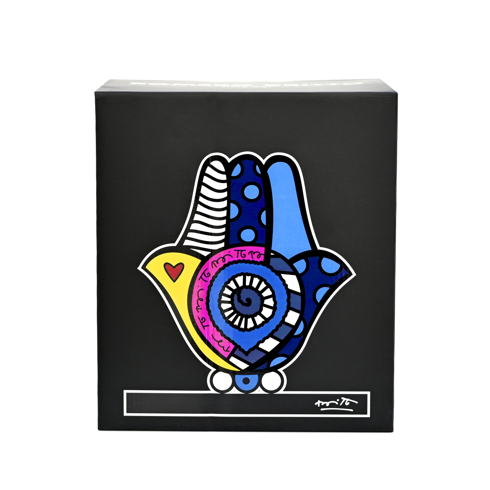 Romero Britto hamsa black base limited edition  colorful pop art design