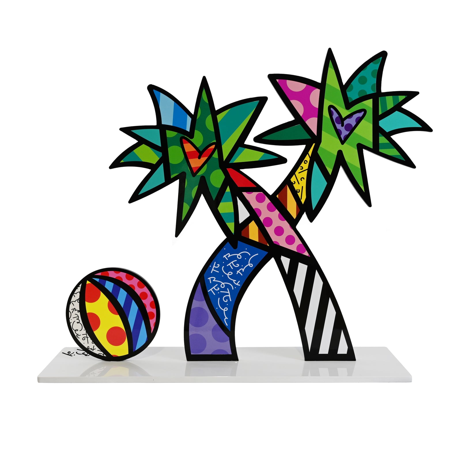 Miami Beach (White Base) - Limited Edition Sculpture