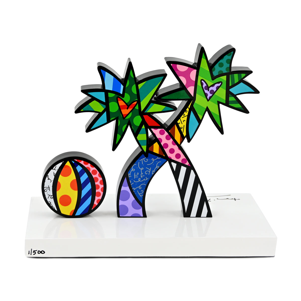 Palm Tree (White Base) - Limited Edition Sculpture