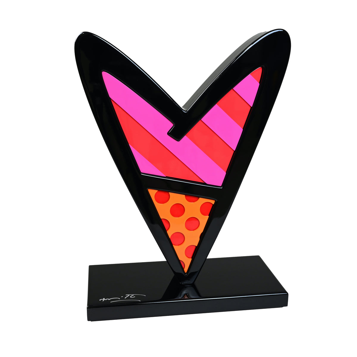 Romero Britto fresh love black base limited  colorful pop art design