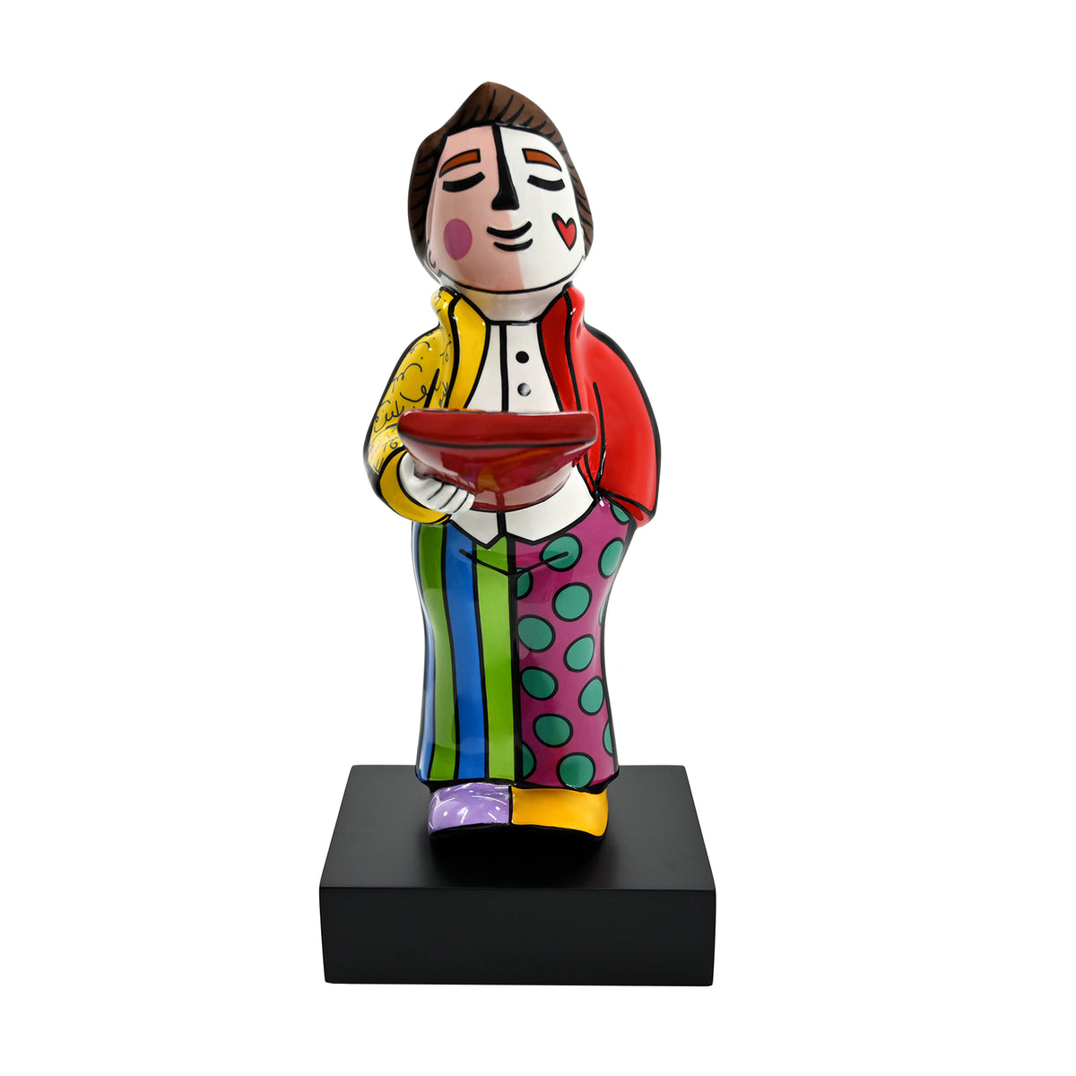 Romero Britto singer fine porcelain  colorful pop art design