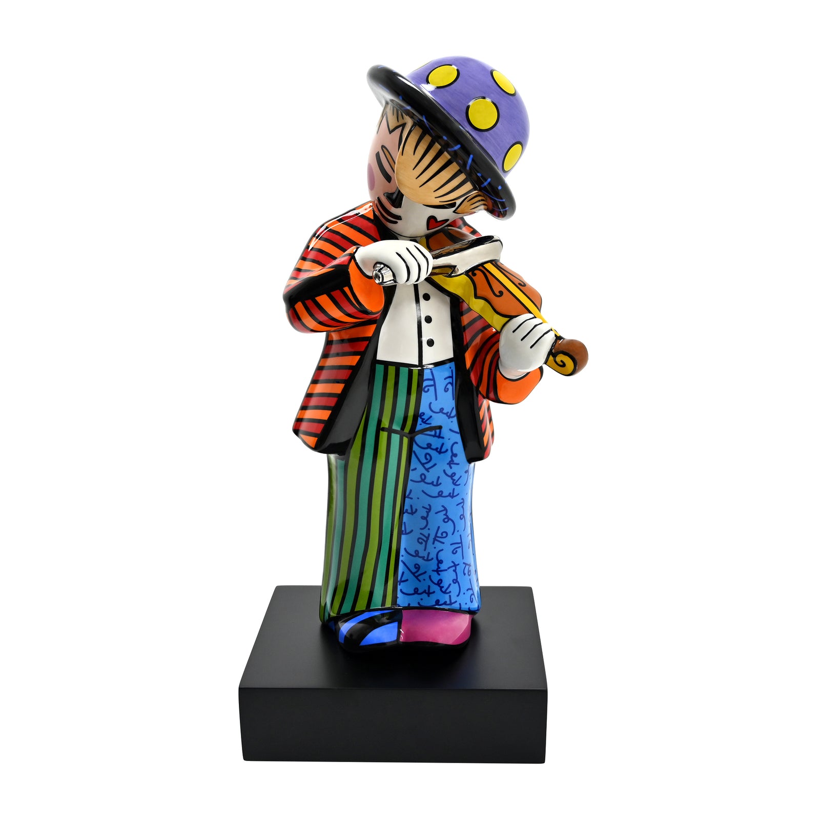 Romero Britto fiddler fine porcelain  colorful pop art design