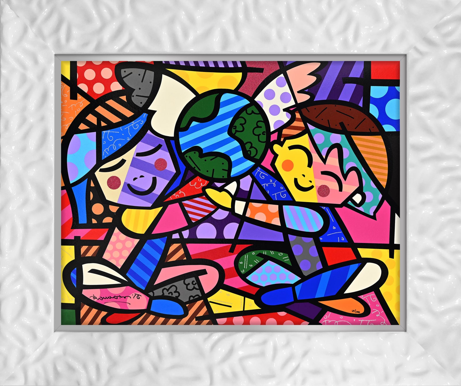 children of the world serigraph  colorful decorative collectible gift idea