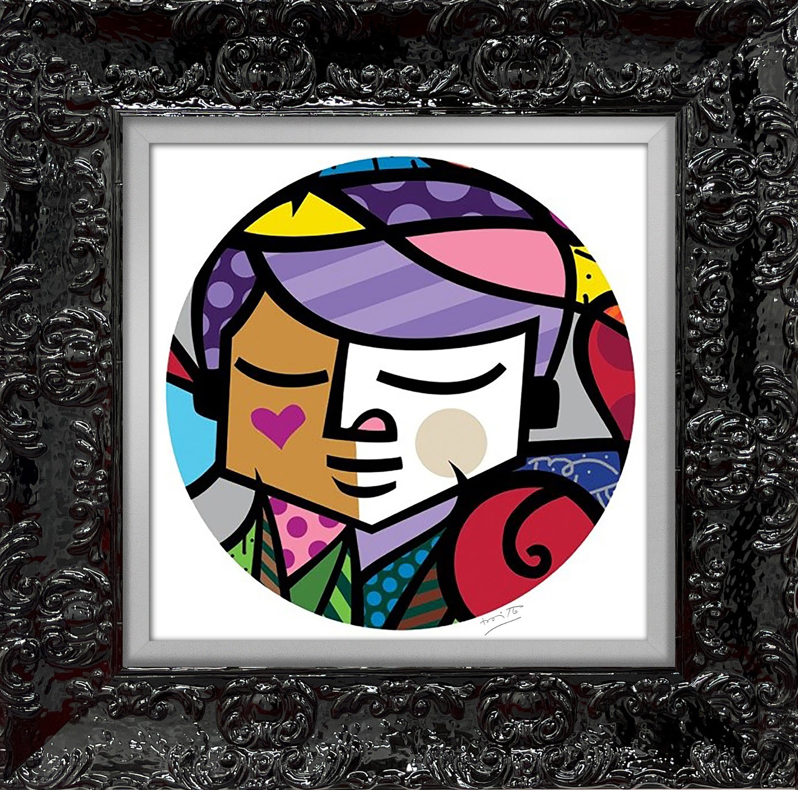 Romero Britto eros serigraph  colorful pop art design