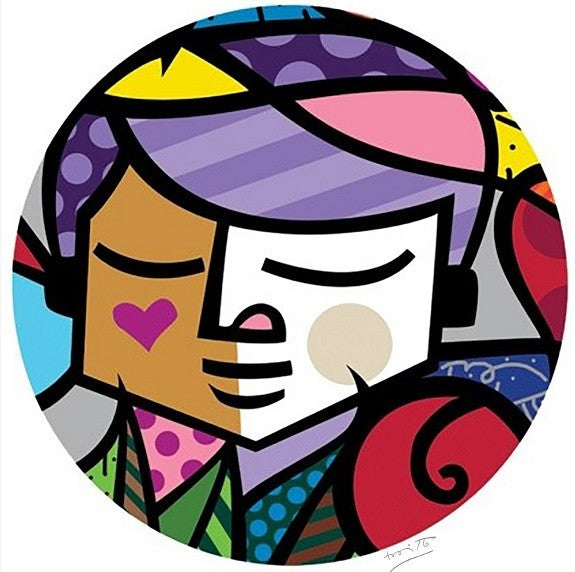 Romero Britto eros serigraph  colorful pop art design
