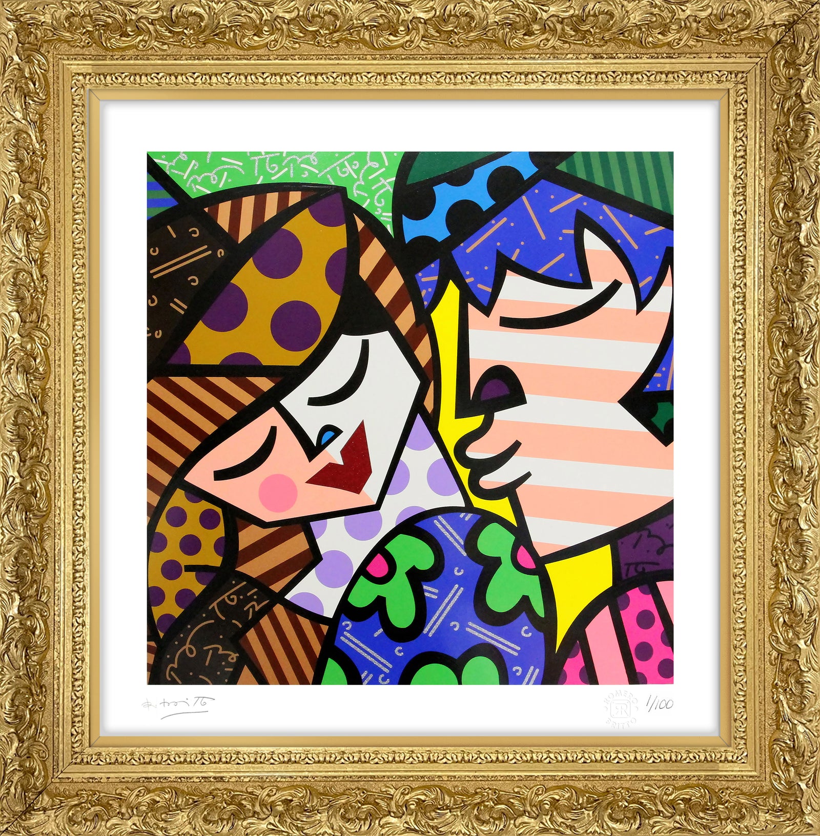 Romero Britto delicious serigraph  contemporary pop art piece