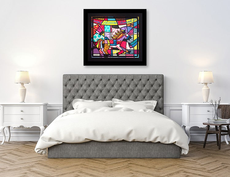 carousel serigraph  colorful decorative collectible gift idea