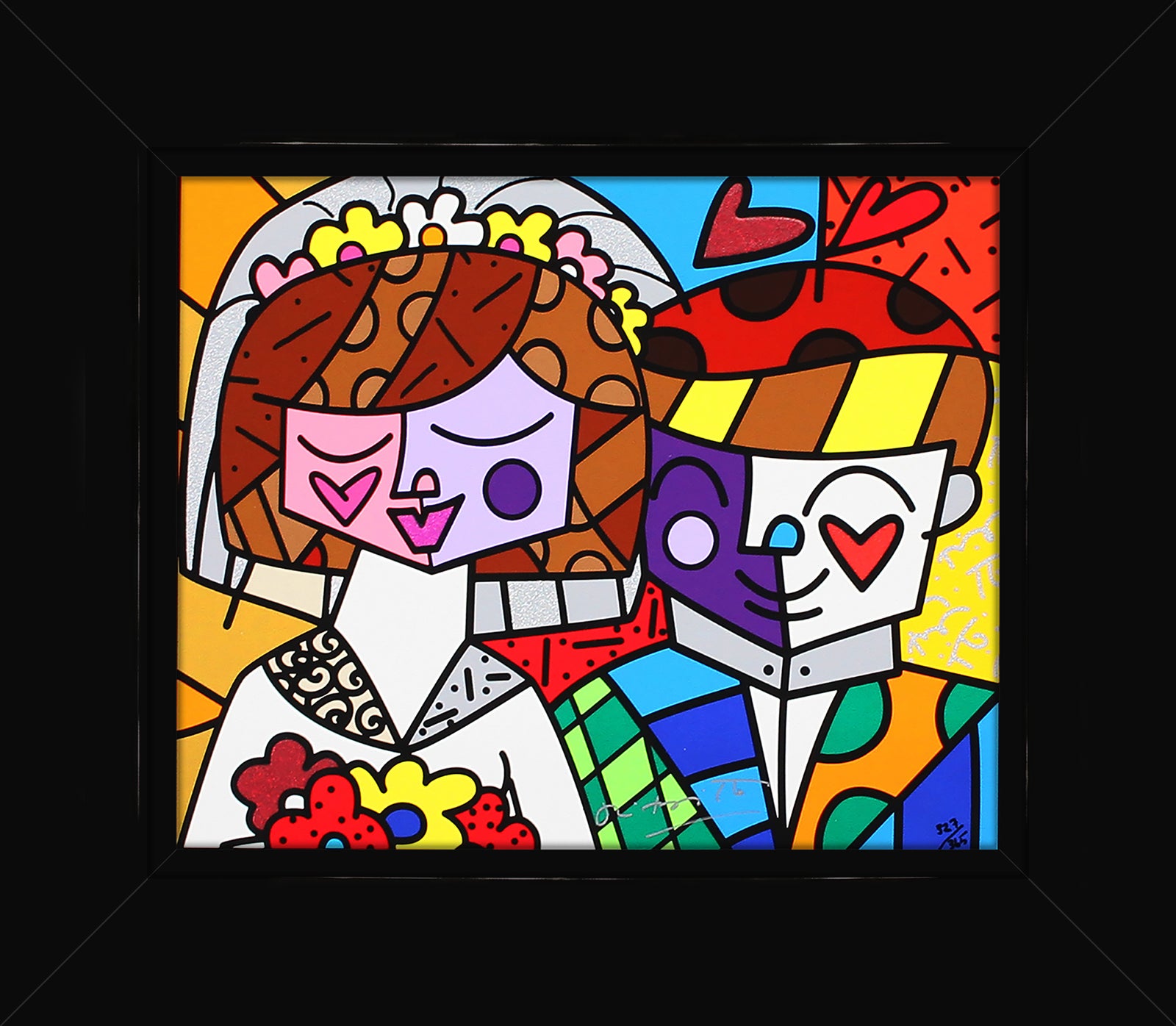 love wedding limited edition serigraph  colorful decorative collectible gift idea