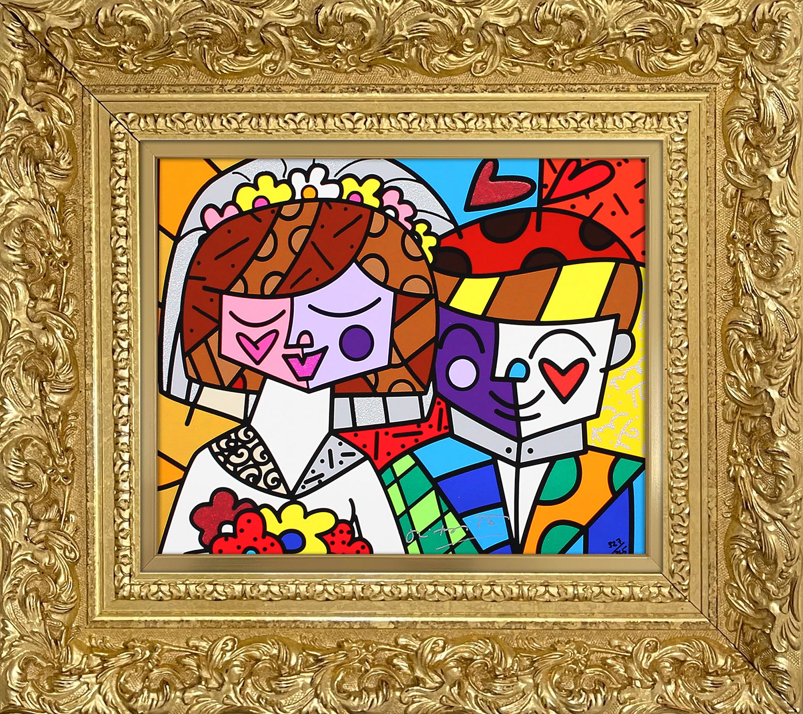 love wedding limited edition serigraph  colorful decorative collectible gift idea